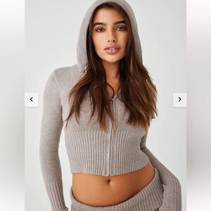 Aimee Cloud Knit Zip Up Hoodie #4